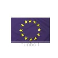 Hunbolt Európa zászló, hurkolt poliészter nyomott mintás kültéri zászló. 30x40 cm farúddal dekoráció