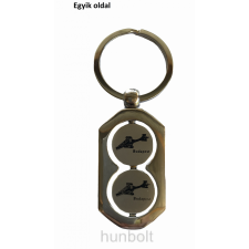Hunbolt Ezüst színű krómozott Országház és Lánchíd kulcstartó 8,5x2,5 cm kulcstartó