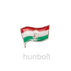 Hunbolt Ezüst színű magyar zászló címerrel 18 mm jelvény