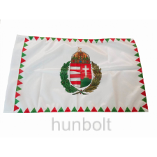 Hunbolt Farkasfogas koszorús címeres mintás zászló 15x25 cm, 40 cm-es műanyag rúddal dekoráció