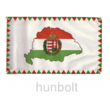 Hunbolt Farkasfogas nemzeti színű Nagy- Magyarországos koszorús címeres zászló 30x40 cm, 60 cm-es farúddal dekoráció
