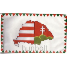 Hunbolt Farkasfogas osztott Nagy-Magyarországos zászló 15x25 cm, 40 cm-es műanyag rúddal dekoráció