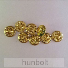 Hunbolt Jelvény gomb, pillangó patent- arany névkitűző