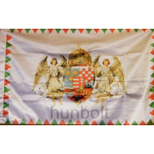 Hunbolt Kétoldalas farkasfogas barna angyalos zászló Poliészter anyagból (kültérre) 60x90 cm, rúd nélkül dekoráció