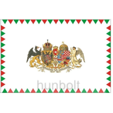 Hunbolt Kétoldalas farkasfogas Osztrák Magyar Monarchia zászló selyem anyagból 60x90cm, rúd nélkül dekoráció