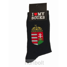 Hunbolt Magyar címeres fekete zokni 36-40 ajándéktárgy
