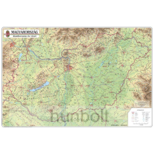 Hunbolt Magyarország domborzata és vizei 123x89 cm Műanyag léccel ajándéktárgy