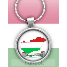 Hunbolt Magyarország térkép, felírattal, kerek, üveglencsés kulcstartó kulcstartó