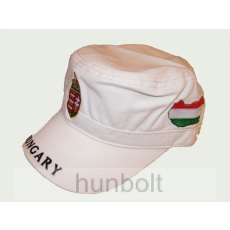 Hunbolt Militari sapka fehér, címeres Magyarországos