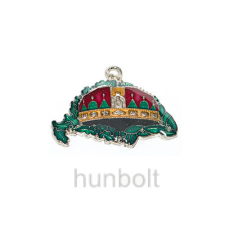 Hunbolt Nagy-Magyarországos zöld koronás kulcstartó (39 mm) kulcstartó