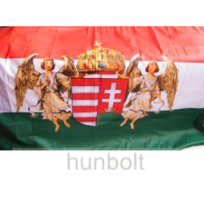 Hunbolt Nemzeti színű új címeres barna angyalos zászló 75x120 cm. A Horthy időszak hivatalos zászlója 1919-1938-ig. dekoráció
