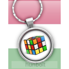 Hunbolt Rubik kocka üveglencsés kulcstartó- 20 mm kulcstartó
