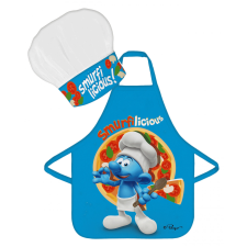 Hupikék törpikék Smurfilicious gyerek kötény 2 darabos szett konyhakészlet
