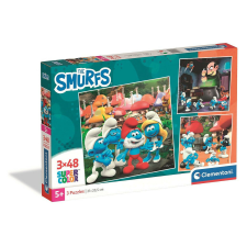 Hupikék törpikék Village 3x48 db-os puzzle Clementoni puzzle, kirakós