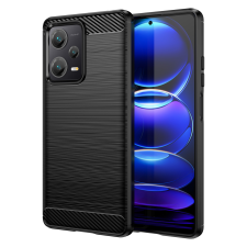 Hurtel Carbon Case Xiaomi Redmi Note 12 Pro+ rugalmas szilikon carbon tok fekete tok és táska