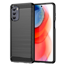 Hurtel Carbon tok Flexible tok Motorola Moto G Stylus 2022 Fekete tok és táska