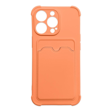 Hurtel Card Armor tok iPhone 12 Pro kártyatartóval, légzsákkal, és megerősített védelemmel narancs tok és táska