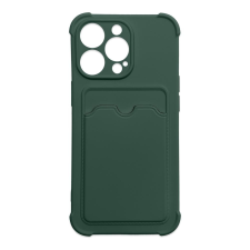 Hurtel Card Armor tok Samsung Galaxy A22 4G kártyatartóval, légzsákkal, és megerősített védelemmel zöld tok és táska