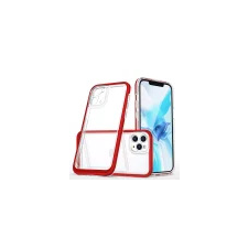 Hurtel Clear 3in1 tok iPhone 11 Pro Max telefontok gél piros tok és táska