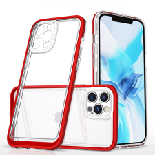 Hurtel Clear 3in1 tok iPhone 12 Pro Max telefontok gél vörös tok és táska