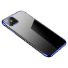 Hurtel Clear Color tok TPU zselés tok fém kerettel Samsung Galaxy S22 + (S22 Plus) kék
