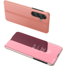 Hurtel Clear View Case Samsung Galaxy A24 4G flipes tok rózsaszín, patenttal tok és táska