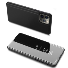 Hurtel Clear View tok iPhone 13 Pro max fekete tok és táska