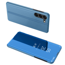 Hurtel Clear View tok Samsung Galaxy S23+ flip cover kék tok és táska