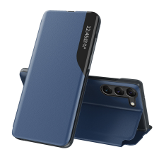 Hurtel Eco Leather View Case tok Samsung Galaxy S23+ egy flip állvány kék tok és táska