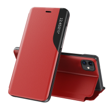 Hurtel Eco Leather View tok Elegáns flipes kihajtható tok Type tok Korckstand iPhone 13 Pro Max Red tok és táska