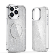 Hurtel Glitter MagSafe tok iPhone 16 Plus - fehér csillogós tok és táska