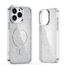 Hurtel Glitter MagSafe tok iPhone 16 Plus - fehér csillogós tok és táska