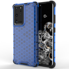 Hurtel Honeycomb tok ütésálló géltok Samsung Galaxy S22 Ultra Blue tok és táska