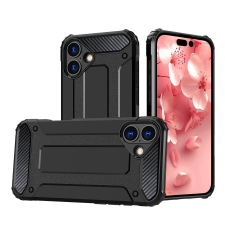 Hurtel Hybrid Armor tok iPhone 16 - fekete tok és táska