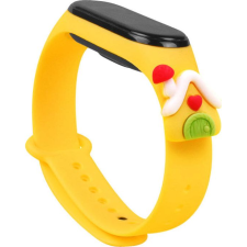 Hurtel Karácsonyi Csereszíj Xiaomi Mi Band 4/Mi Band 3 Sárga - Házikó (9145576220894) okosóra kellék