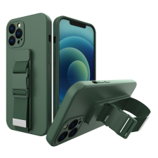 Hurtel Kötél tok Gel TPU légzsák telefontok Samsung Galaxy A22 4G Sötétzöld tok és táska