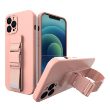 Hurtel Kötél tok GEL TPU légzsák telefontok Samsung Galaxy S21 + 5G (S21 Plus 5G) rózsaszín tok és táska