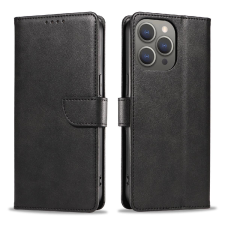 Hurtel Leather könyvtok iPhone 16 Pro Max - fekete tok és táska