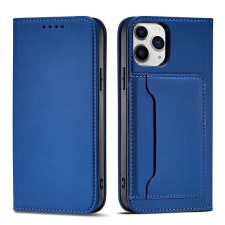 Hurtel Mágneses kártyatok iPhone 12 Pro Max Pouch Card pénztárca kártyatartóhoz, kék tok és táska
