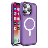 Hurtel Mágneses színes matt tok iPhone 15 Plus - lila