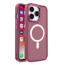 Hurtel Mágneses színű matt tok iPhone 15 Pro Max - burgundi tok és táska