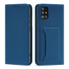 Hurtel Magnet Card Case tok Xiaomi Redmi Note 11 Pro tok kártya tárca kártya tartó kék