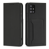 Hurtel Magnet Card Case tok Xiaomi Redmi Note 11 Pro tok pénztárca kártyatartó fekete