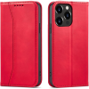 Hurtel Magnet Fancy Case Tok iPhone 14 Plus Flip Cover Pénztárca Állvány Piros (187762040)