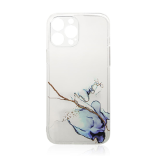 Hurtel Marble tok iPhone 12 Pro Max zselés borításhoz Marble kék tok és táska