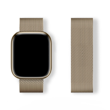 Hurtel Milanese Loop csereszíj Apple Watch 42/44/45/46/49mm - arany színű okosóra kellék
