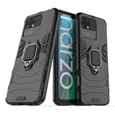 Hurtel Ring Armor kemény hybrid tok + mágneses tartó Realme Narzo 50A fekete tok és táska