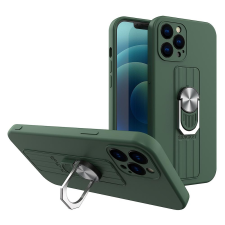 Hurtel Ring tok szilikon tok Samsung Galaxy A22 4G Sötétzöld tok és táska