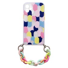 Hurtel Rugalmas szilikon telefontok színes lánccal iPhone 13 mini multicolour (1) tok és táska
