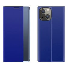 Hurtel SLEEP tok flipes kihajtható tok az Smart Window iPhone 13 kék tok és táska